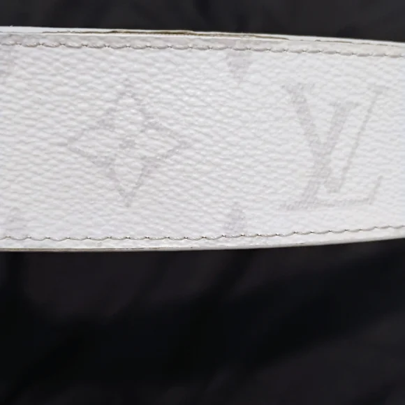 Louis Vuitton White Monogram Belt with Silver Accent - Picture 4 of 7